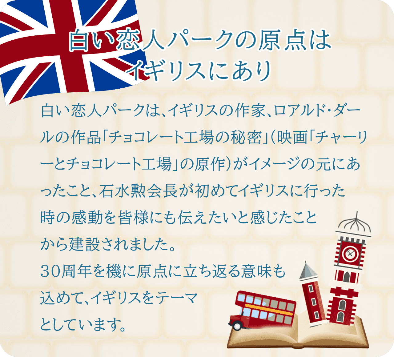 白い恋人パークのルーツはイギリスにあり。