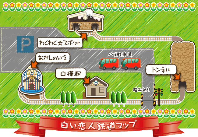 白い恋人鉄道マップ