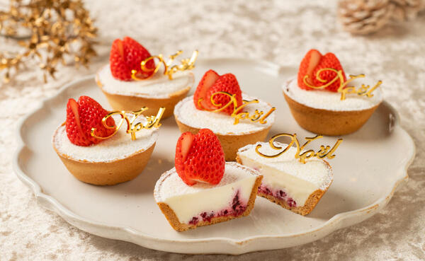 ホワイトチョコといちごのタルト