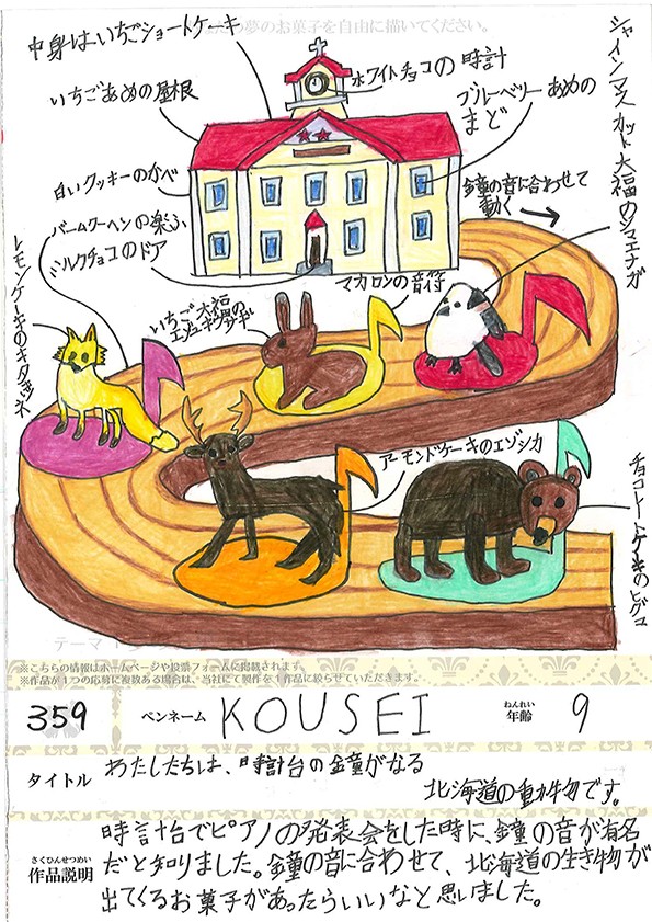 わたしたちは、時計台の鐘がなる北海道の動物です。